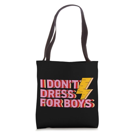 I Don'T Dress Boys Cute Girly Modern Feminist Punk Tote Bag :v - Picture 1 of 4